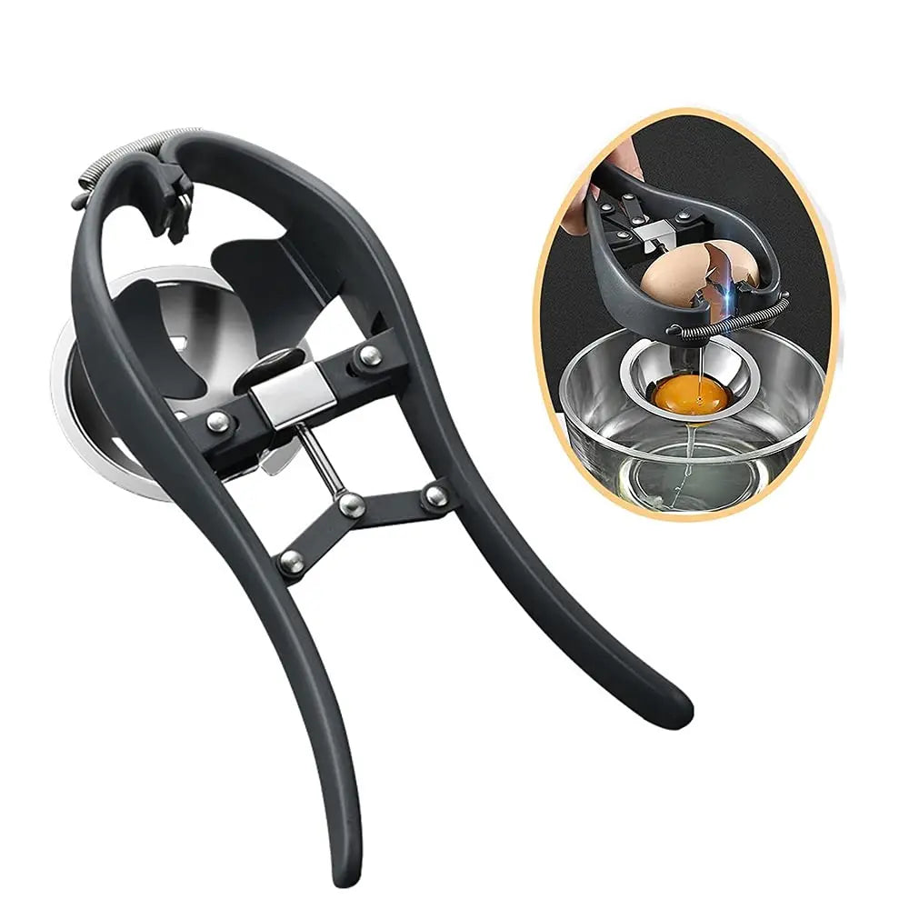 Multifunctional 2 in 1 Egg Separator Automatic Egg Cracker Stainless Steel Egg Eggshell Opener Cutter for Kitchen Gadgets