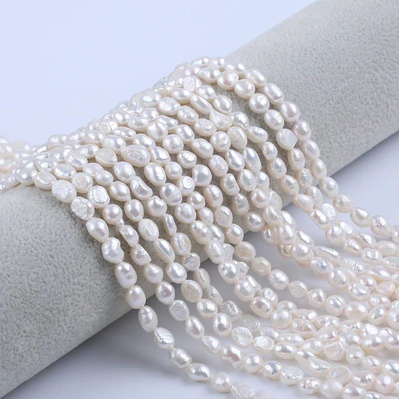 Wholesale 6-7mm Real Freshwater Pearls Natural Baroque Pearl Straight Hole  Baroque Pearls  for DIY Jewelry