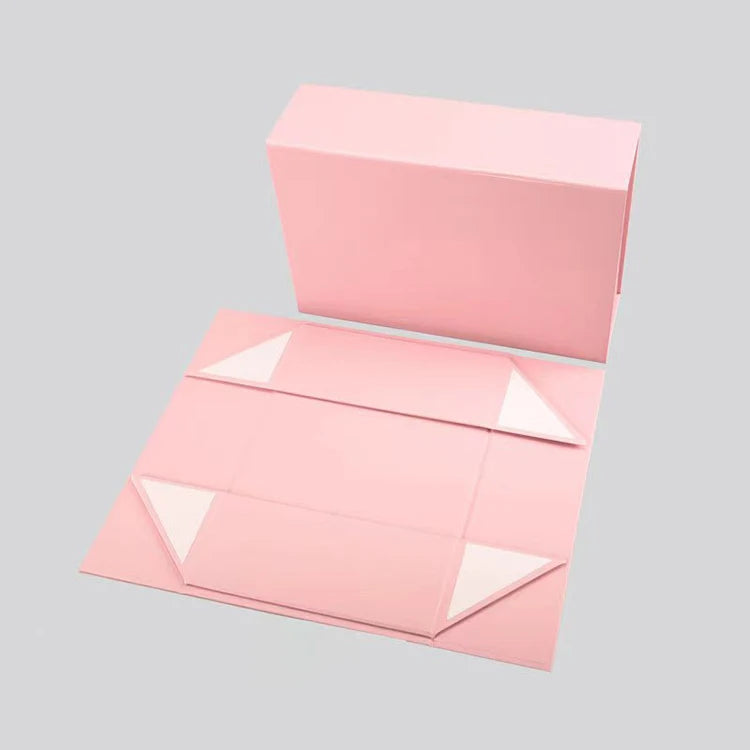 Custom logo pink Funny Cosmetic Gift Box Packing Collapsible Gift Box with Magnetic Closure