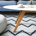 2" Blue Triangle Ceramic Mosaic Geometric Pattern Decorative Floor Tiles for Living Room Kitchen Dining Room Wall Backsplash