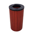 Simple Outdoor Plastic Wood Garbage Receptacle Standing Trash Can for Garden Street Community Public Use Recycle Waste Bin