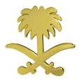 Factory Wholesale Metal Gold Saudi Arabia Tree Magnetic Lapel Pins National Flag Coat Brooch Badge for National Day Gifts