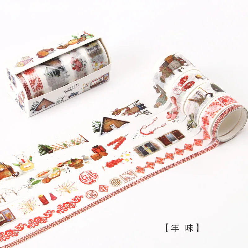 Wholesale Eiffel Tower Van Gogh Little Prince Notebook Pins Pens Sticker Stamps Stationery Washi Paper Tape Decoration Acrylic