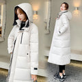 2022 Women's Thickening Lengthening Coats Warm Slim Woman Hooded Over-the-knee Long Jackets Winter Korean Cotton-padded Coat