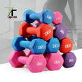 Fitness Gym Equipment 10lb Steel Rubber Hex Dumbbell 10kg 100lb Weights Dumbbells Sets 50kg With Dumbbell Rack