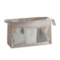 Travel Polyester Fashion Mesh Cosmetic Pouch Portable Toiletries Storage Women Makeup Double Zipper Bag