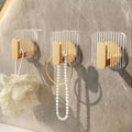 Transparent Non-Perforated Self-Adhesive Multifunctional Single Wall Hook for Bathroom Living Room Wardrobe Tools Home Use