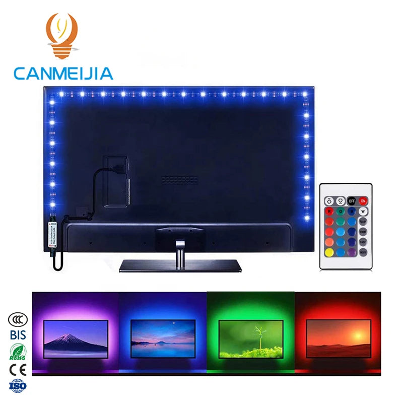 2M 3M 5M Rgb Led Strip 5V Flex Led Strips/digital Led Strip/TV Led Stripsled Tv Back Light Backlight Stripled Strip Light 5m MegaBDM