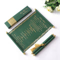 Hot Sale Royal Custom Scrolls With Tassel Gold Hot Stamping Foil Scroll Handmade Wedding Luxury Invitations
