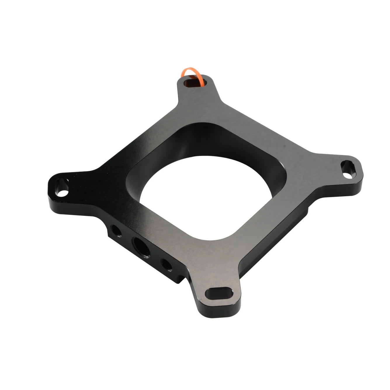 CNC Custom Anodized Aluminum Square Bracket Metal Mounting Plate Holder with Triangle Structure Accessory Part