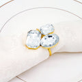Luxury Simple Gold Napkin Holder Cheap Acrylic Napkin Ring Accessories Wedding Parties Classic Table Stocked Metal
