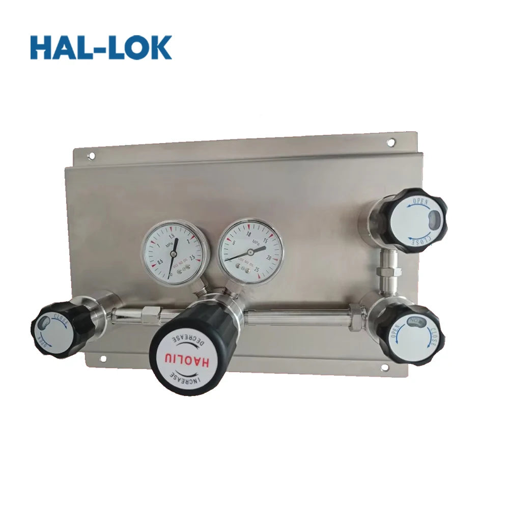 HAL-LOK HL221 Stainless Steel Gas Pressure Control Panel Regulator Semi-Automatic Changeover Switch System Pneumatic Power
