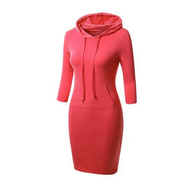 Wholesale High Quality Fashion High Quality Patchwork Printed Ladies Long Hoodie