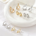 Wholesale New Trendy 14K Gold Plated Rhodium Plate Hypoallergenic Irregular Hoop Earrings 925 Silver Needle for Women