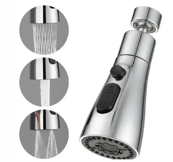 3 Function 360 Degree Rotating Kitchen Sprayer Water Faucet Lengthened Universal Kitchen Faucet Extender