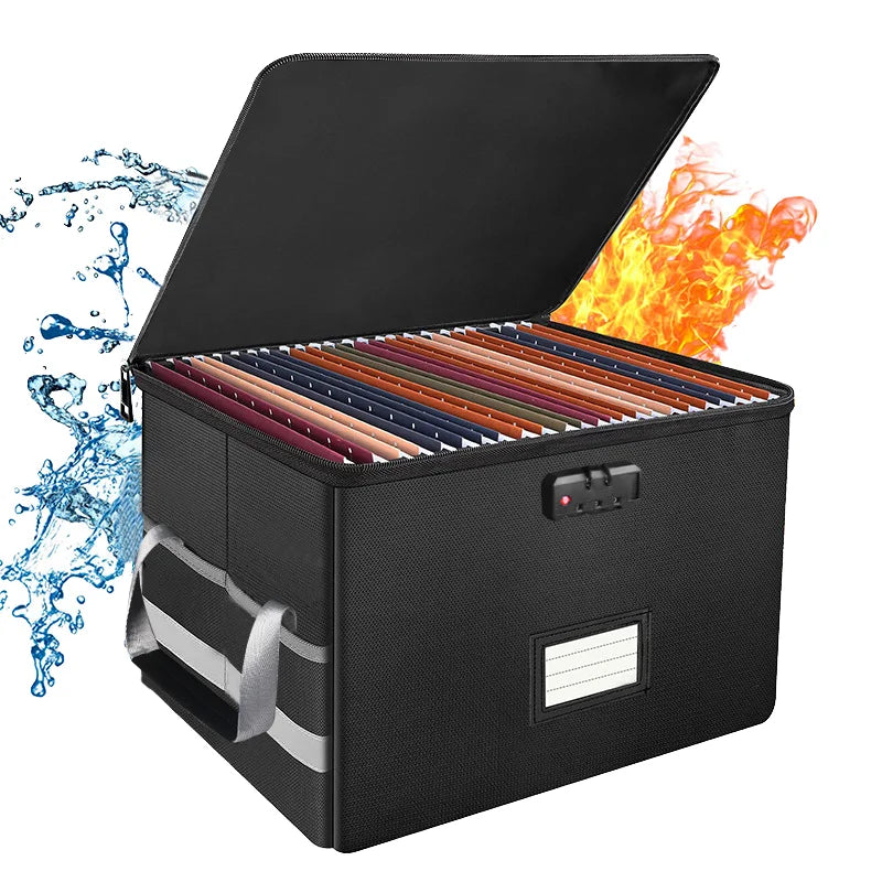 YHX Best Selling Large Capacity Fireproof Document Storage Box Ziplock Reflective Strips  Fire Water Prevention