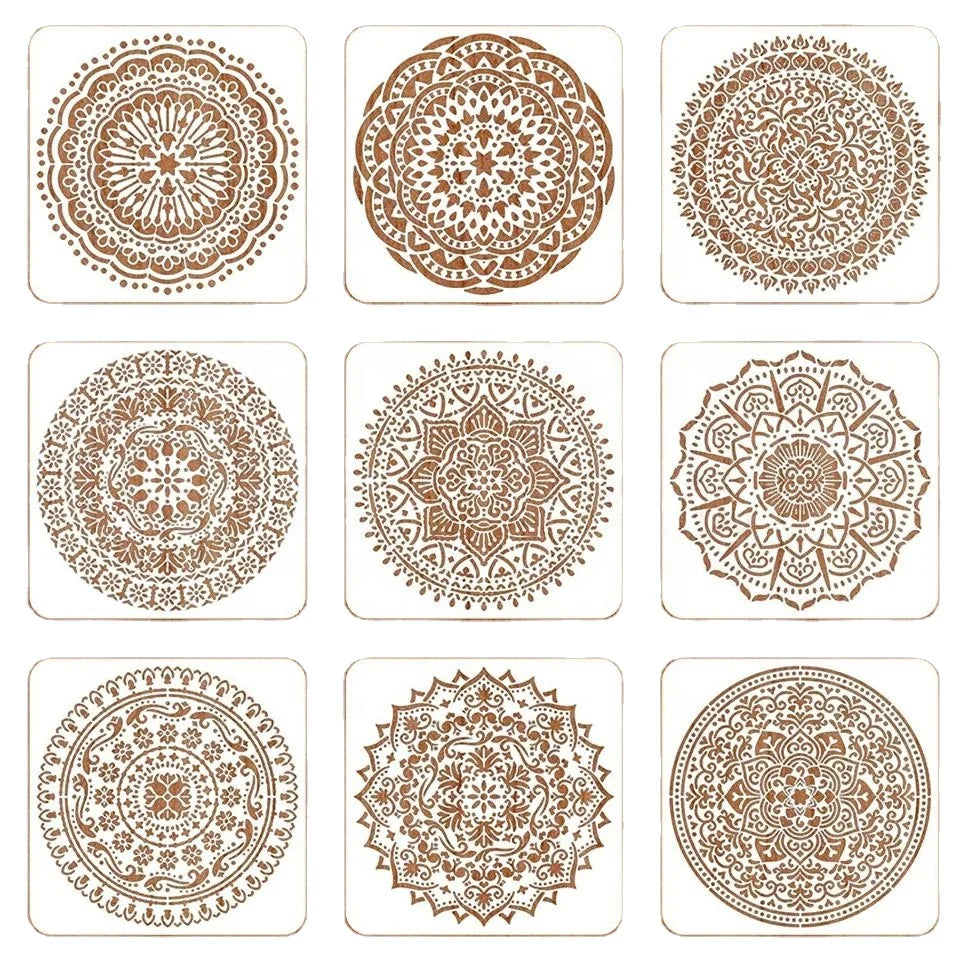 Factory Wholesale Custom Plastic Stencil Eco-friendly PET Stencils for Wall Painting Large Stencils