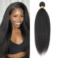 Mira Brazilian Natural Yaki Straight Kinky Human Hair Bundles Grade 10A 100% Virgin Weaves Bundles Fluffy Straight Bulk