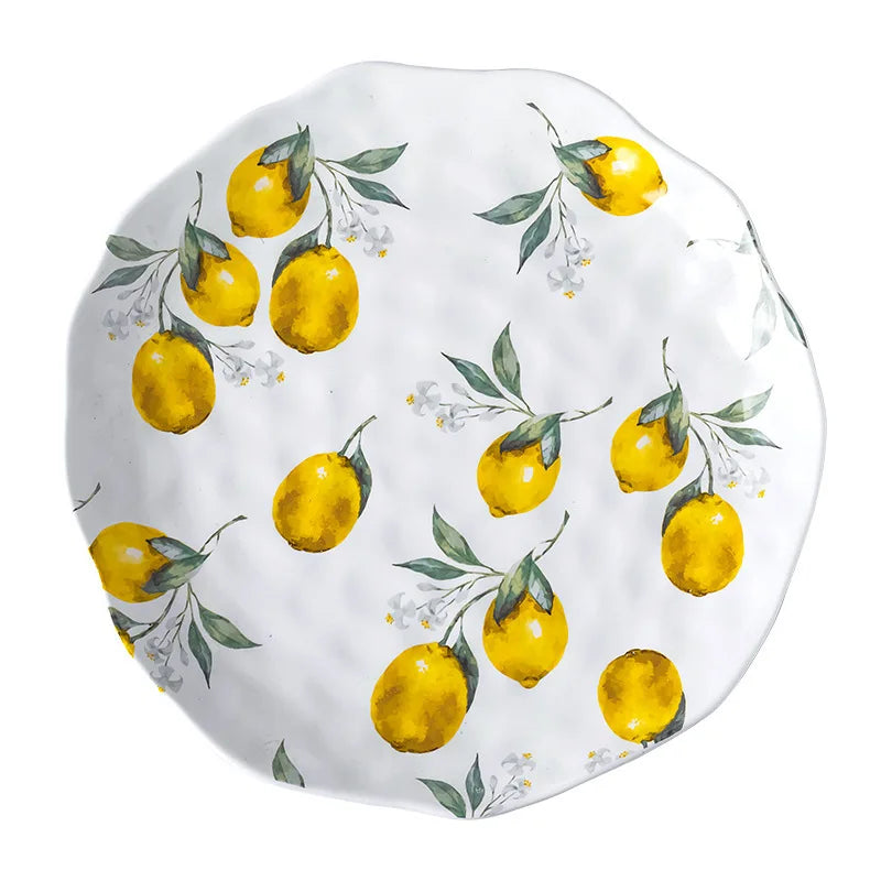 Irregular Retro Home Lemon  Orange Restaurant Western Steak Cake Dessert Plate