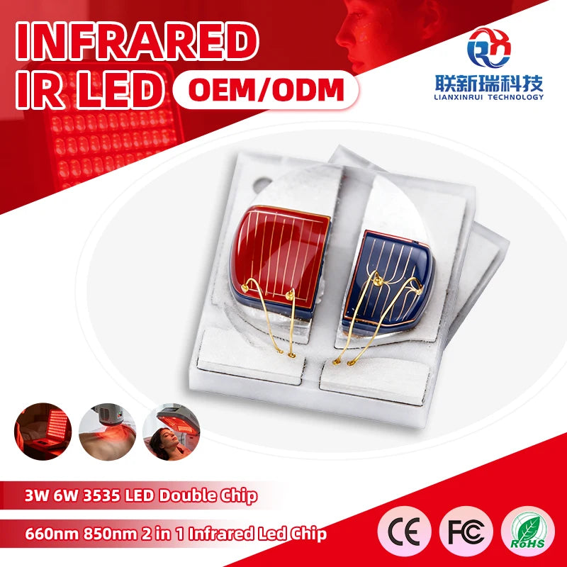 Best Price High Power 3W 6W 3535 LED Double Chip 660nm 850nm 2 in 1 LED Diode For Red Light Therapy