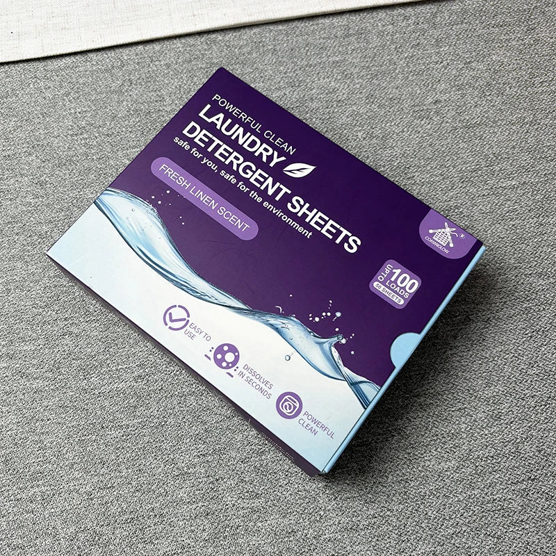 COMMIGLOW Multi-Functional Disposable Laundry Degradable Sheets Deeply Cleaning for Clothes for Apparel Detergent