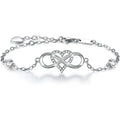 Romantic Infinity Heart Symbol Charm Bracelet for Women Valentine's Day Gift Crystal Infinity for Love Bracelet Fashion Jewelry