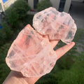 Wholesale  Natural Rose Quartz Slab Rose Quartz Slice Crystal Free Form  Crystal Healing Stone  for Gift_XCG