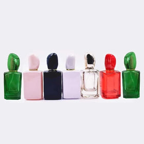 50mL Glass Mist Spray Perfume Bottle with Screw Cap Luxury Screen Printed Custom Colors Perfume Box