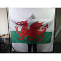 3x5ft  Football Match Custom Logo Cheering Fan Cape Body Flag Wales National Flag Cloak