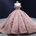 Jancember 222160 Flower Pink Off Shoulder Ball Gown Sweetheart Evening Women Dress