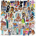 50Pcs BoJack Horseman America Cartoon Graffiti Horse Sticker for Children Bottle Skateboard Luggage Laptop Anime Stickers