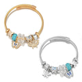 2023 Stainless Steel Cuff Adjustable Bracelet Charms Friendship Gold Plated Butterfly Charm Bangle Jewelry Crystal Rhinestone