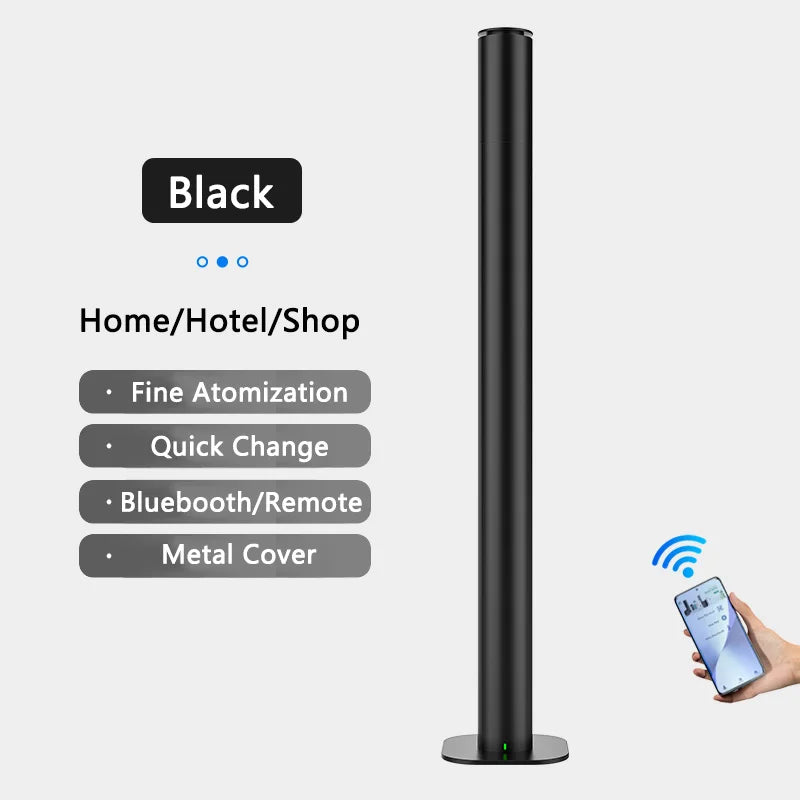 Wireless Electric Hotel Collection Tower Scent Diffuser Waterless Air Aroma Nebulizer for Home Essential Oil Room Scent