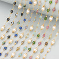 C397  1m/lot Wholesale Chainstainless Steelnatural Stonenickel Freejewelry Making Findingshand Madediy Bracelet Necklace