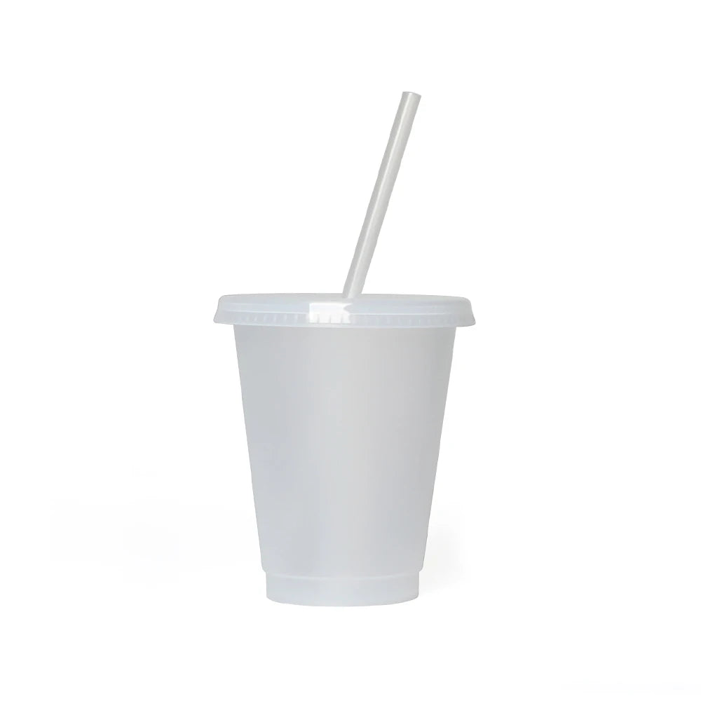 Custom logo  Cup 16oz  clear Cold Drink PP Hard Plastic Cups with Lids