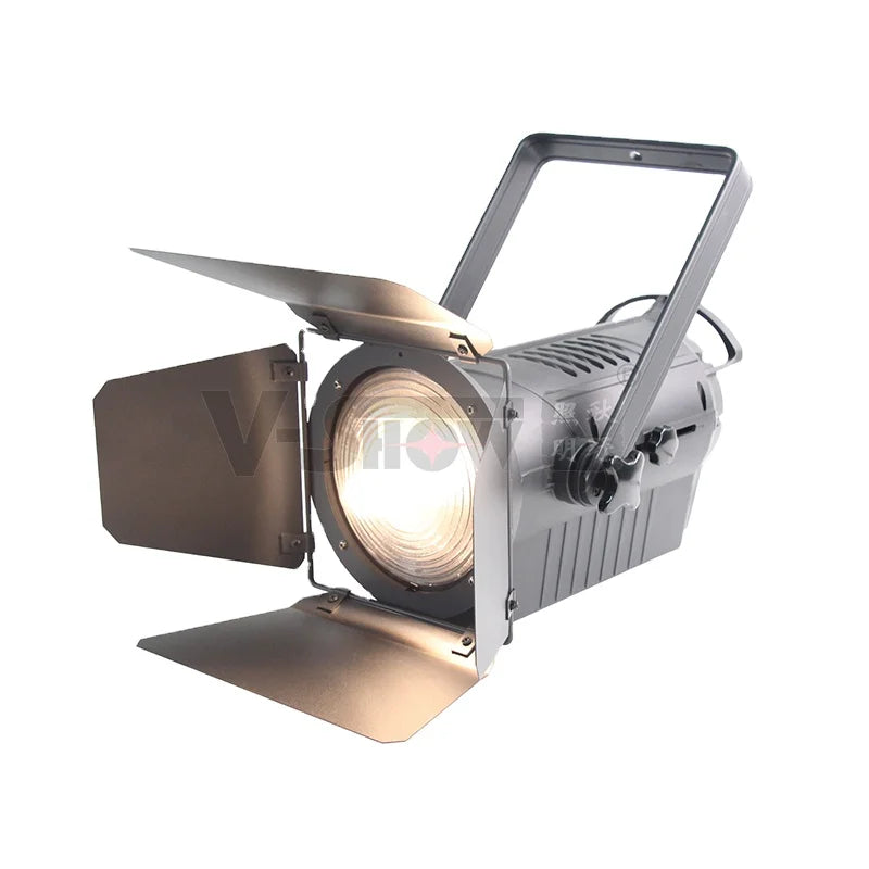 VSHOW  FSP200 Led Studio Fresnel Spotlight 200w Manual Zoom Warm White 3000K for Studio Theater Concert
