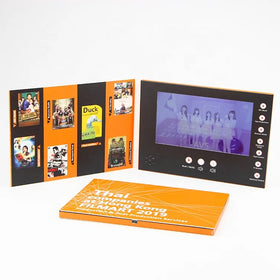 Low MOQ 7 Inch LCD Screen Customized Art Paper Packaging Card MP4 Android Video Player Advertising Video Brochure
