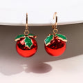 Wholesale Creative New Pomegranate Christmas Red Light Ball Seabuckthorn Fruit Funny Pendant Drop Earrings for Women