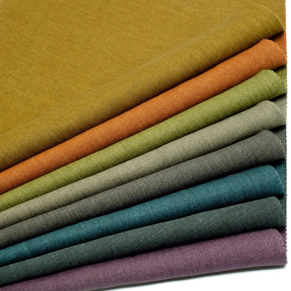 High Quality Organic 100% Linen Fabrics 169gsm 135cm Moisture-wicking Pure French Natural Linen Fabric for Curtain Clothing
