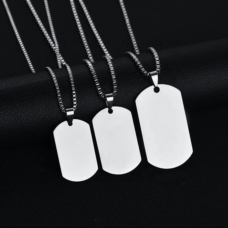 Manufacturer Wholesale Blank Stamping Necklace Stainless Steel Custom Logo Necklaces Gold Jewelry Custom Photo Necklace Blanks