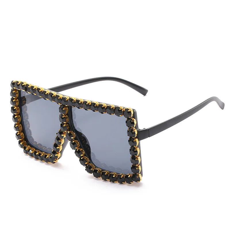 GWTNN OEM Lunette De Soleil De Women 2022 Fashion Big Frame Gorgeous Lux Diamond Sunglasses