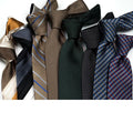Wholesale Silk Tie Striped Coffee Dark Blue Coffee Plaid Black Solid Color Mulberry Silk Men's Neck Tie