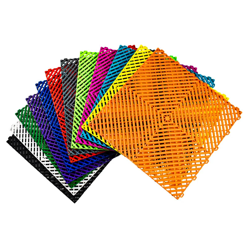 Plastic Floor 40*40*1.8cm Garage Floor Tiles Garage Flooring Custom Graphic Design Solution for Sale