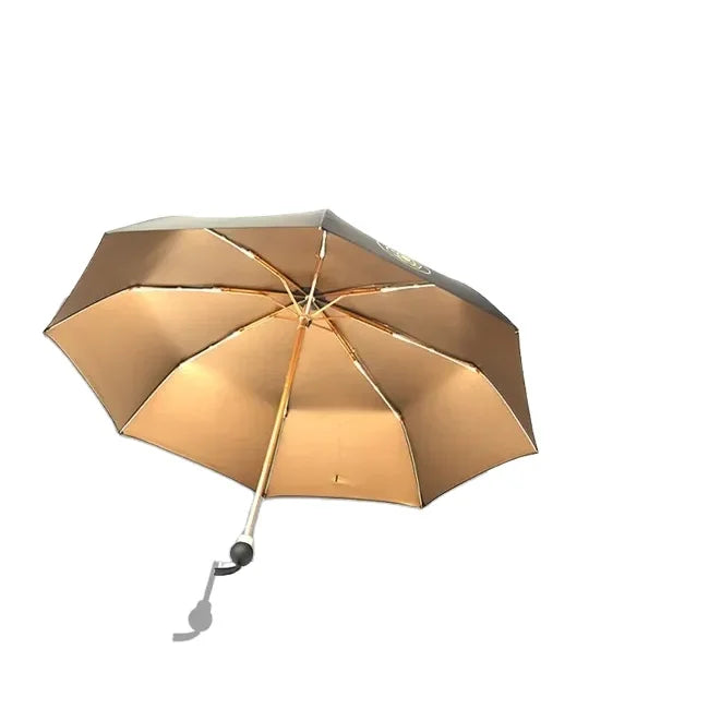 New Korean Japan Fashion Compact Travel Manual Open Three Fold Anti UV Sun and Rain Women's Umbrella with LOGO