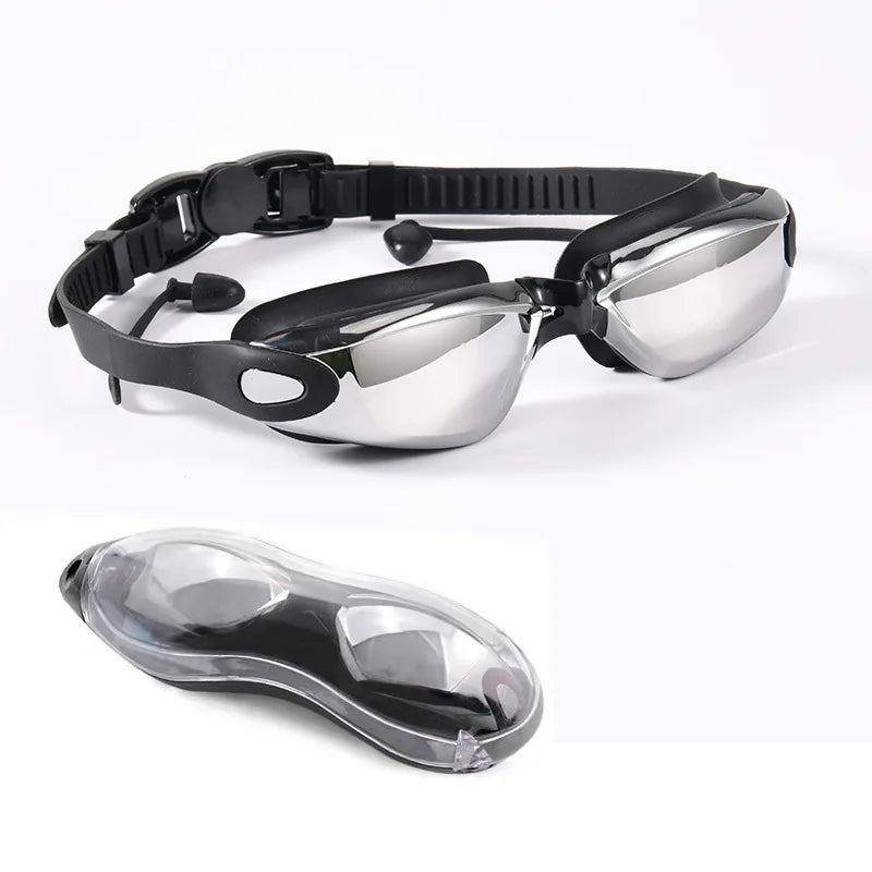 High Quality Nti Fog Uv Protection Silicone Unisex Adjustable Swim Goggles Waterproof Electroplating Swim Goggle