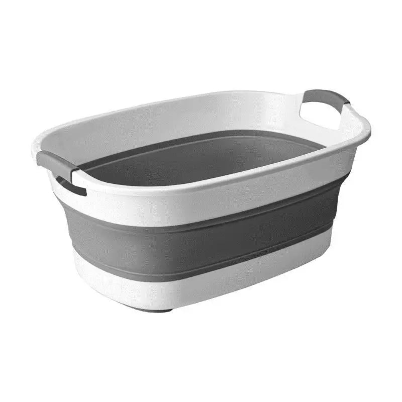 24L Collapsible Plastic Tub Foldable Basin for Laundry Dishwashing Fruits Camping Hiking Home Use Made of PP Material