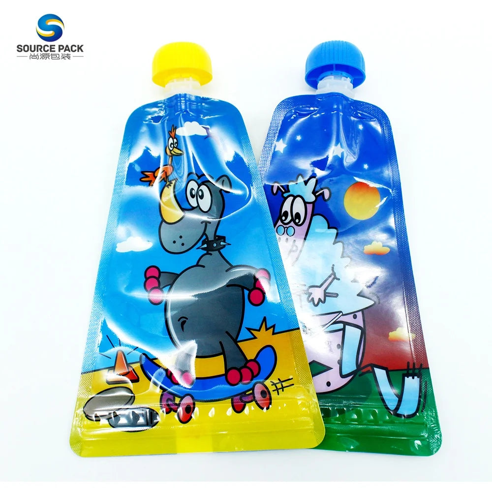 Custom Design Liquid Juice Drink Plastic Packaging Spout Baby Food Pouch