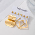 Personalized Creative Snake Shaped Chain Tassel Earrings With Geometric Diamond Inlay Leopard Print Earring Set