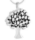 Stainless Steel Tree of Life Cremation Pendant Urn Necklace Ashes Holder Keepsake Tree Memorial Jewelry Cremation Tree Urn Ashes