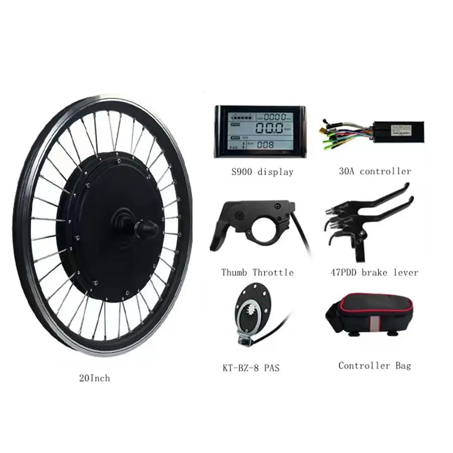 Hot Sale S900 Display 20inch Front Wheel Brushless Hub Motor Ebike Conversion Kit 48V 1000W Kit for Mountain Ebike